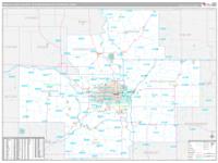 Omaha Council Bluffs Metro Area Wall Map